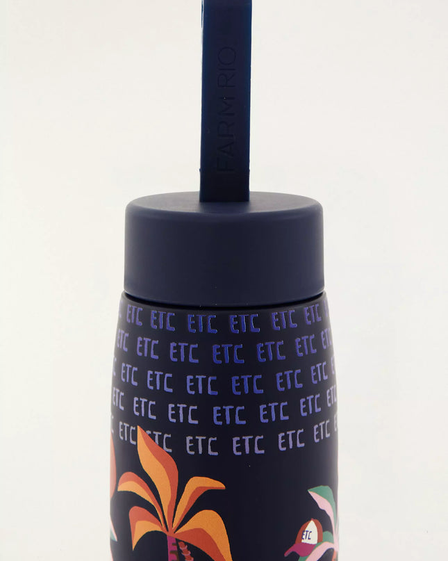 Garrafa Que Sede 500ml Mundo Paisagem Azul FARM ETC