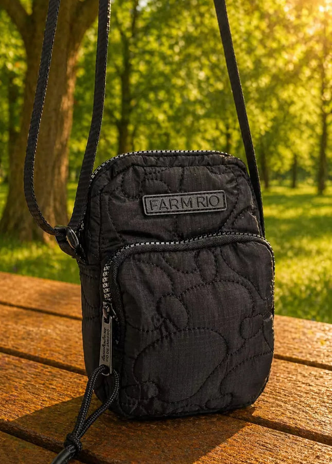 Bolsa Farm Da Gema Puffer Preto