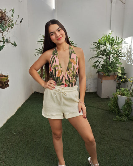 MAIO FARM AJUSTADA BANANA ROSA