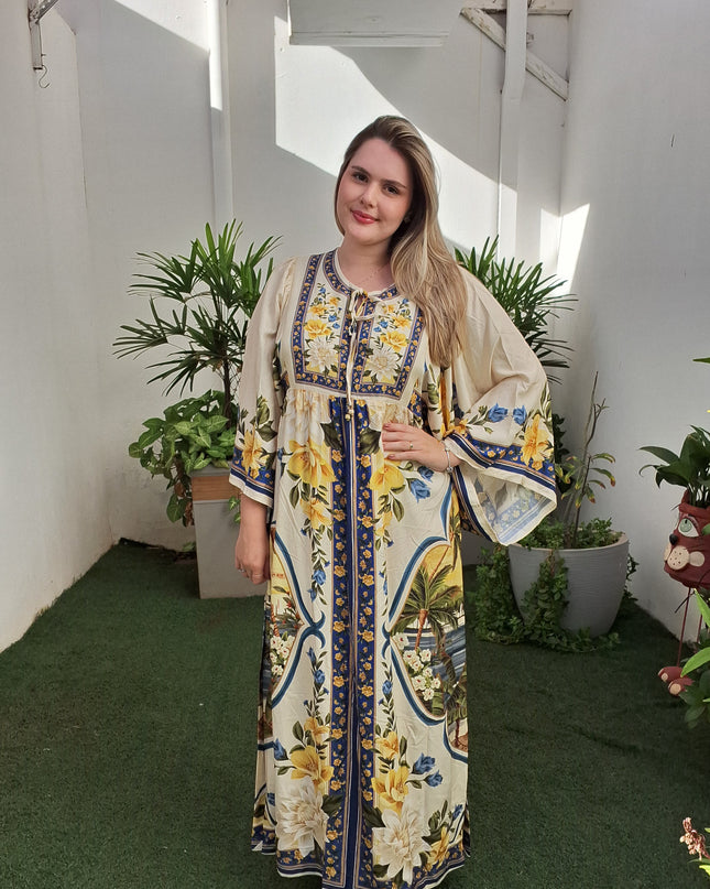 VESTIDO FARM ESTAMPADO FLOR DO RIO