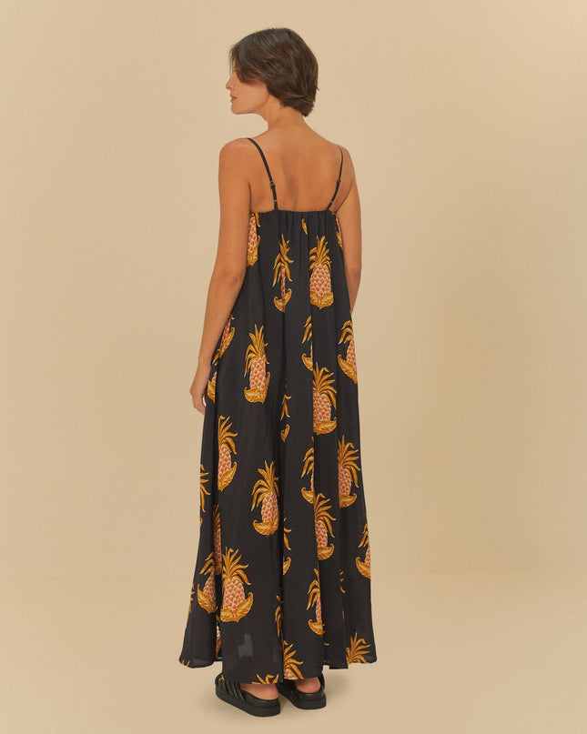 VESTIDO FARM LONGO AMALFI ABACAXI