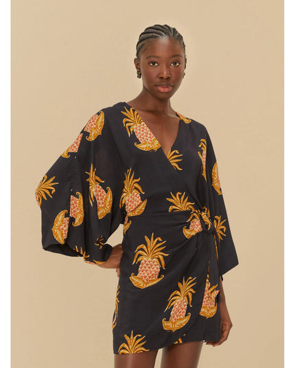 VESTIDO FARM CURTO AMALFI ABACAXI