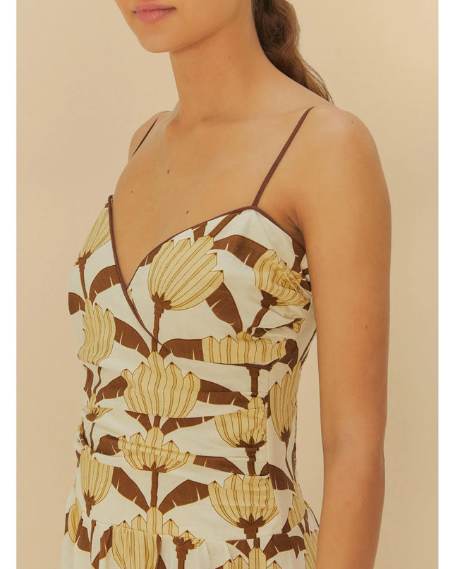 VESTIDO FARM CROPPED ESTAMPADO BANANA DECO