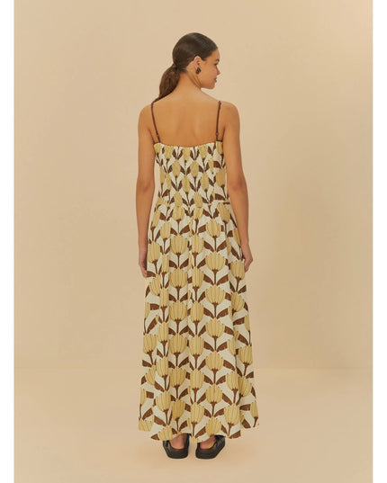 VESTIDO FARM CROPPED ESTAMPADO BANANA DECO