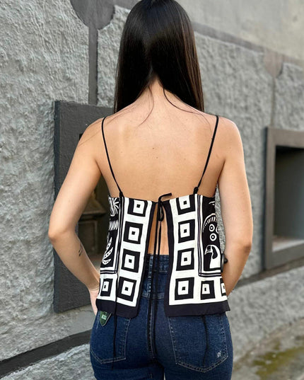 BLUSA FARM DOUBLE ESTAMPADA LENÇO TROPICANO