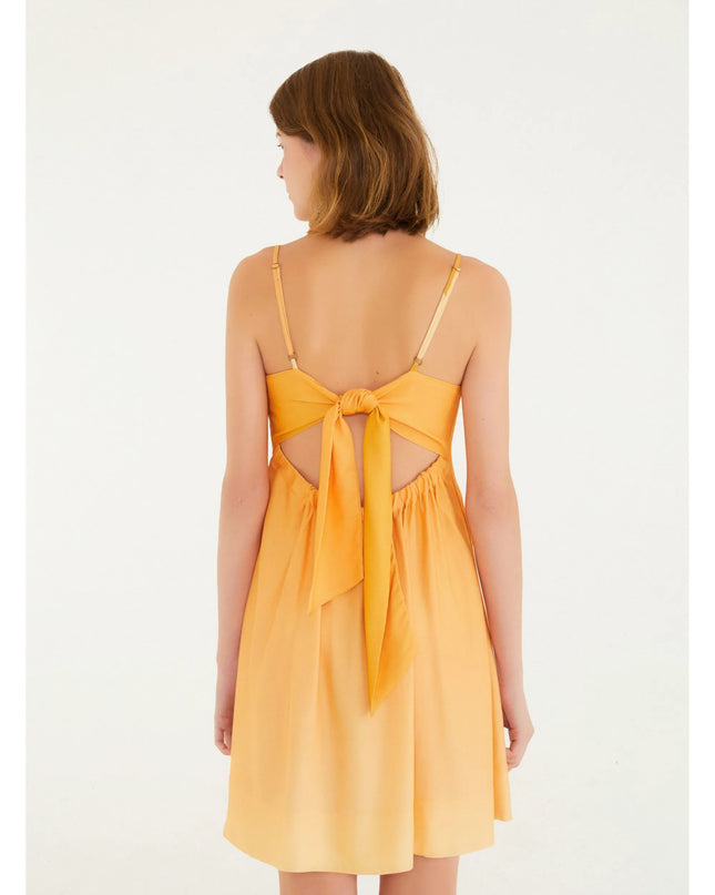 VESTIDO FARM CURTO ITACARE COQUEIRO LARANJA