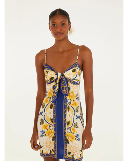 VESTIDO FARM LENÇO ESTAMPADO FLOR DO RIO