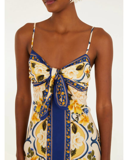 VESTIDO FARM LENÇO ESTAMPADO FLOR DO RIO