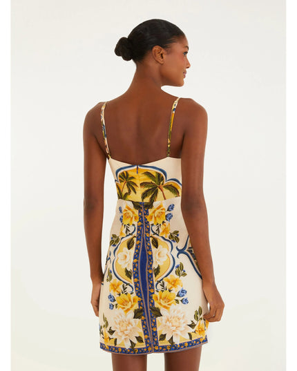 VESTIDO FARM LENÇO ESTAMPADO FLOR DO RIO