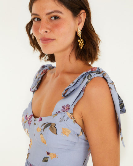 VESTIDO FARM CROPPED ESTAMPADO FLORAL BEATRIZ