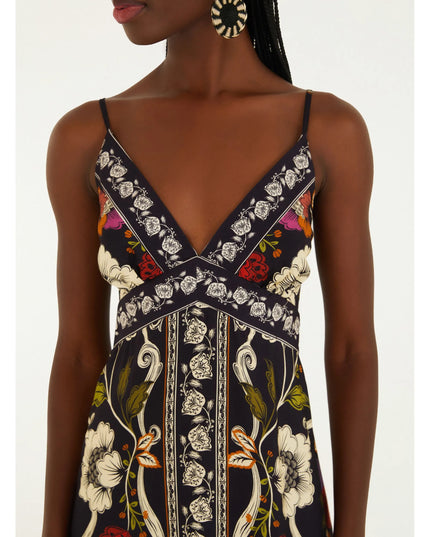 VESTIDO FARM CROPPED ESTAMPADO FLOR DE FITA