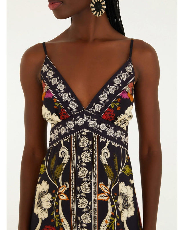 VESTIDO FARM CROPPED ESTAMPADO FLOR DE FITA