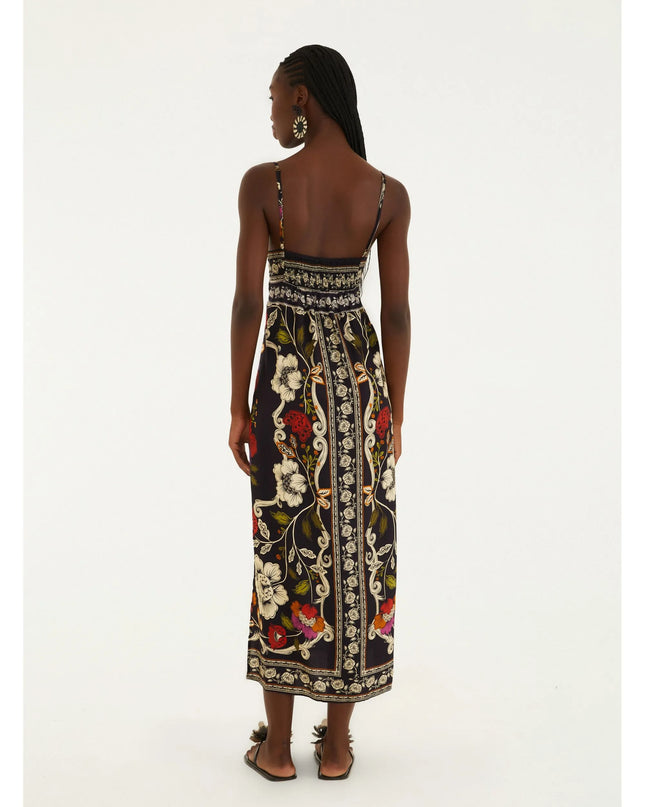 VESTIDO FARM CROPPED ESTAMPADO FLOR DE FITA