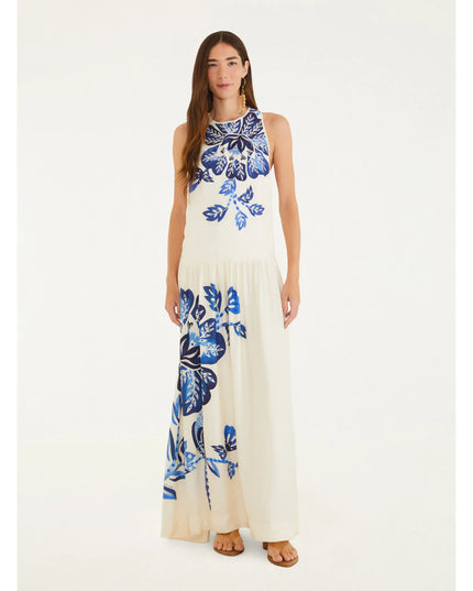 VESTIDO FARM LONGO ESTAMPADO PARAISO