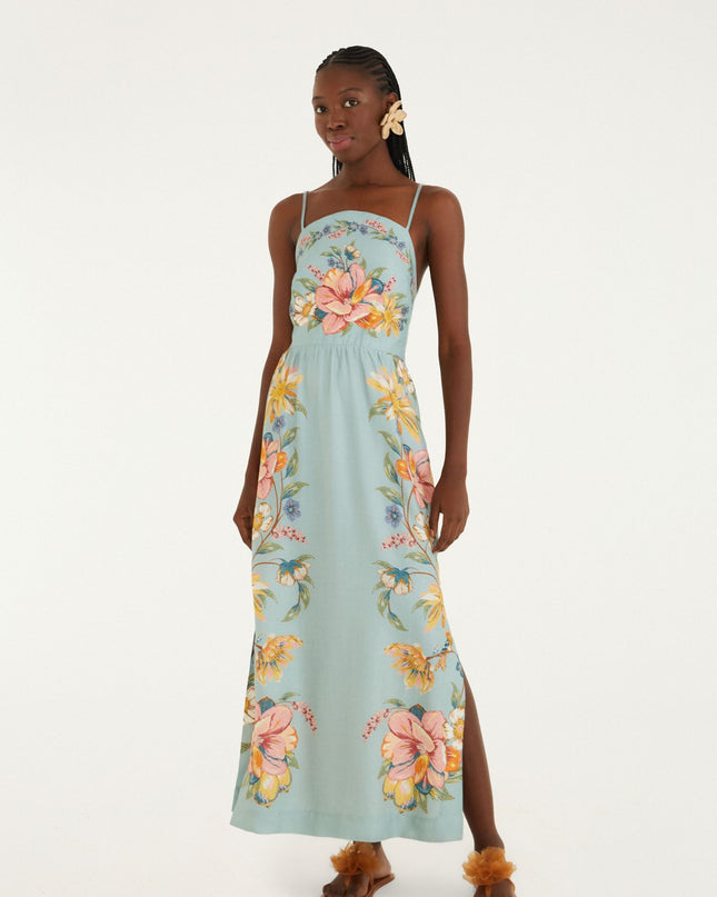 VESTIDO FARM CROPPED LONGO ESTAMPADO MAIRA