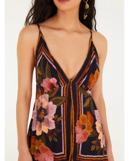 VESTIDO FARM LONGO ESTAMPADO FLORAL CLEO