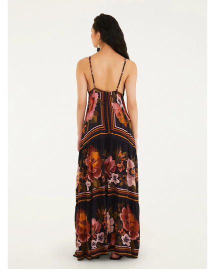 VESTIDO FARM LONGO ESTAMPADO FLORAL CLEO