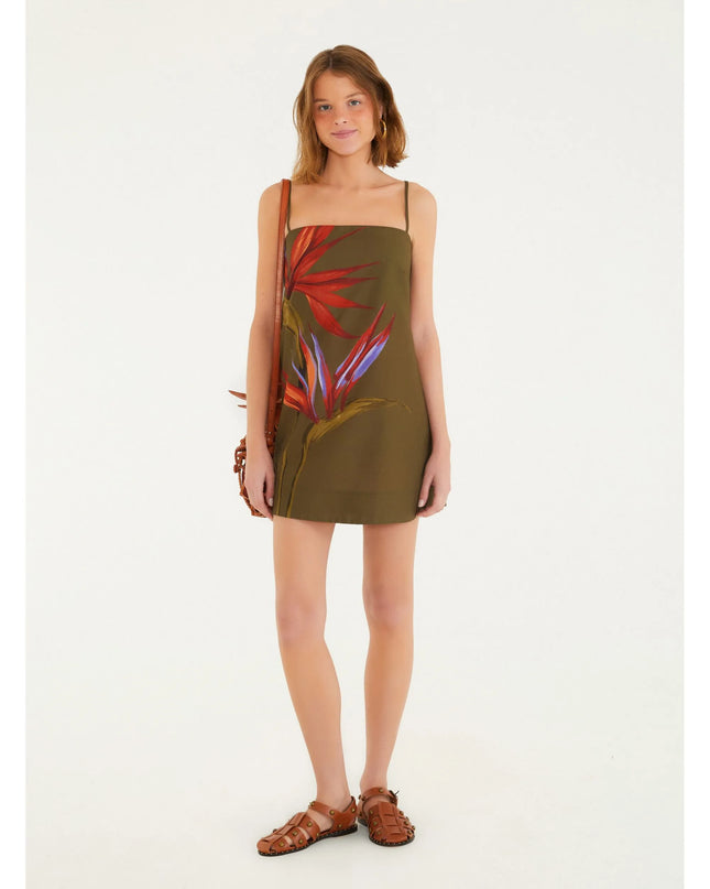 VESTIDO FARM CURTO ESTAMPADO MAXI ESTRELICIA