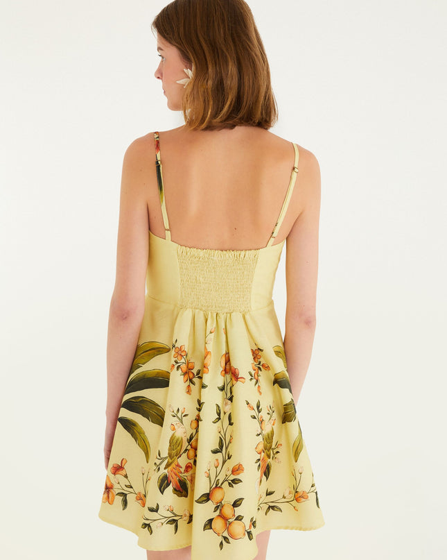 VESTIDO FARM ESTAMPADO BOSQUE CHIC