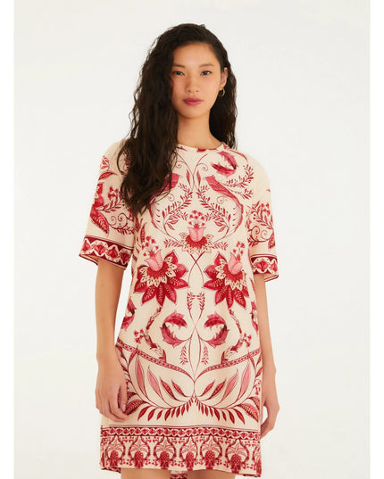 VESTIDO FARM TSHIRT BASICO ESTAMPADO NINA