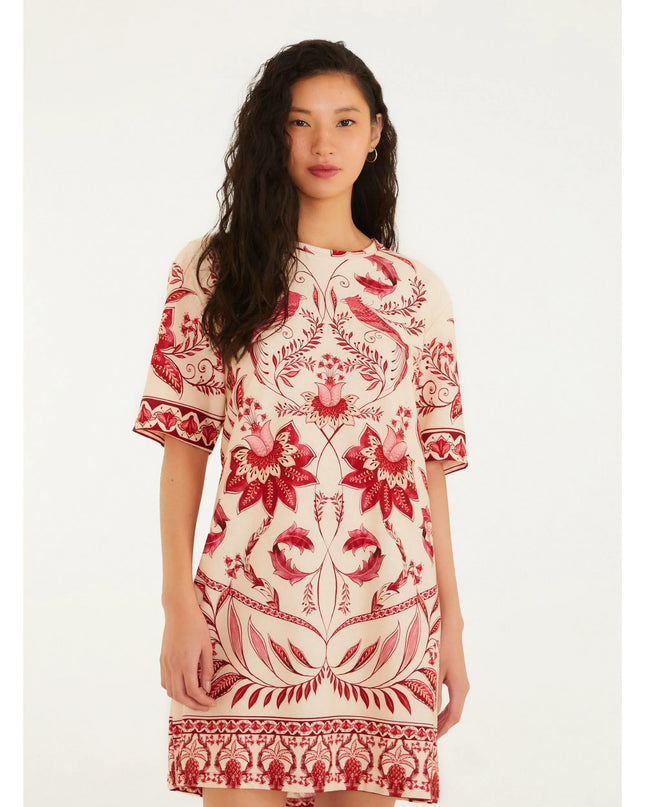 VESTIDO FARM TSHIRT BASICO ESTAMPADO NINA