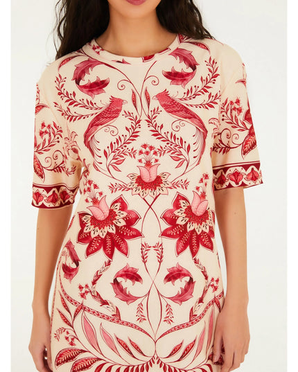 VESTIDO FARM TSHIRT BASICO ESTAMPADO NINA