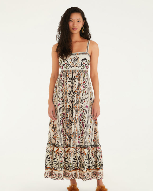 VESTIDO FARM MIDI ESTAMPADO ADRIELE