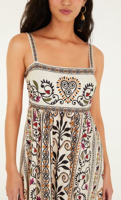 VESTIDO FARM MIDI ESTAMPADO ADRIELE