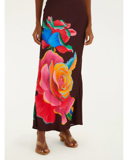 SAIA FARM ENVIESADA ESTAMPADA ROSAS PINTADAS