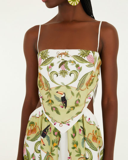 VESTIDO FARM LENÇO ESTAMPADO FLORESTA DOCE