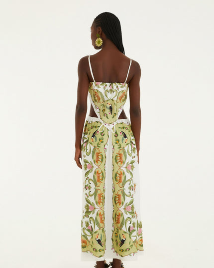 VESTIDO FARM LENÇO ESTAMPADO FLORESTA DOCE