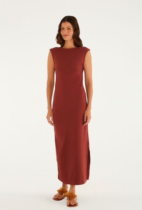 VESTIDO FARM CROPPED DECOTE RIB