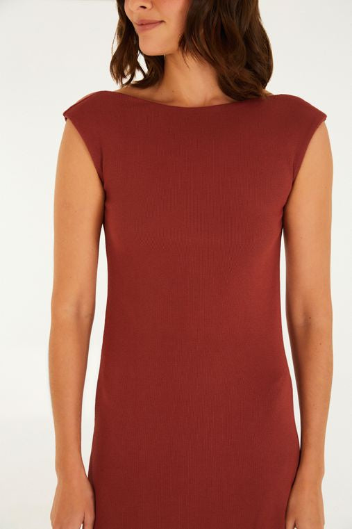 VESTIDO FARM CROPPED DECOTE RIB