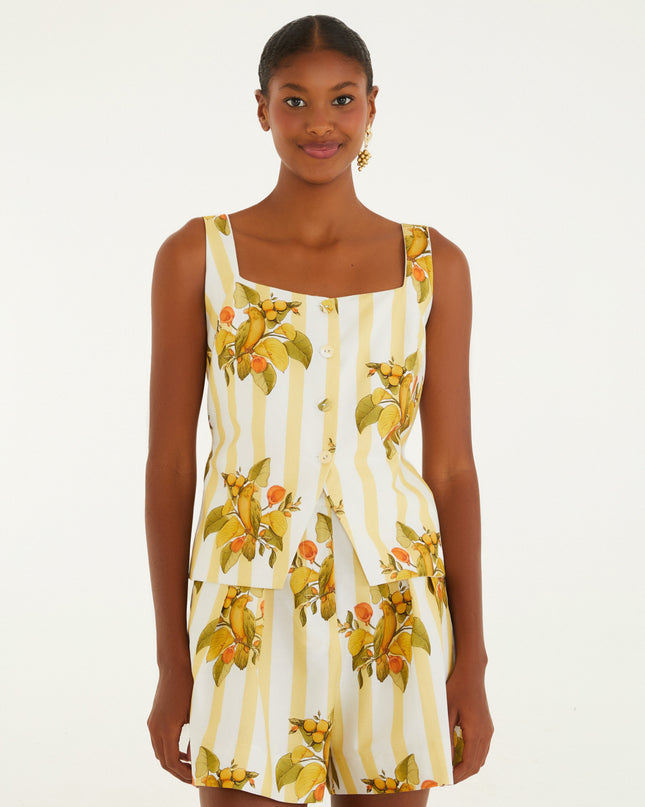 BERMUDA FARM ESTAMPADA PASSARO CHIC