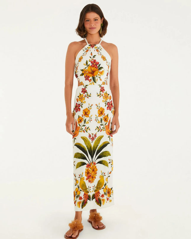 VESTIDO FARM MIDI BOSQUE CHIC