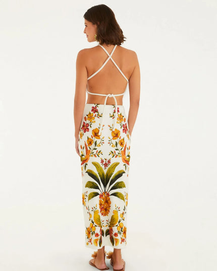 VESTIDO FARM MIDI BOSQUE CHIC