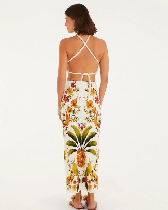 VESTIDO FARM MIDI BOSQUE CHIC