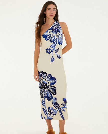 VESTIDO FARM OMBRO SO ESTAMPADO PARAISO