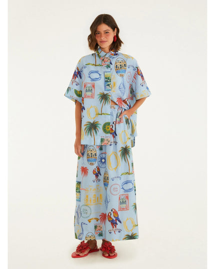 SAIA FARM ESTAMPADA TROPICAL VINTAGE