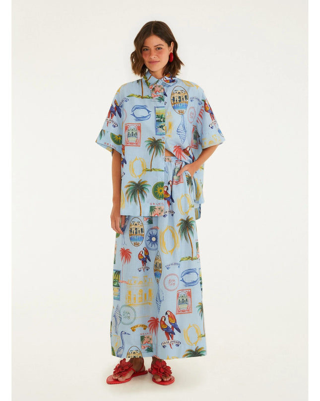 SAIA FARM ESTAMPADA TROPICAL VINTAGE