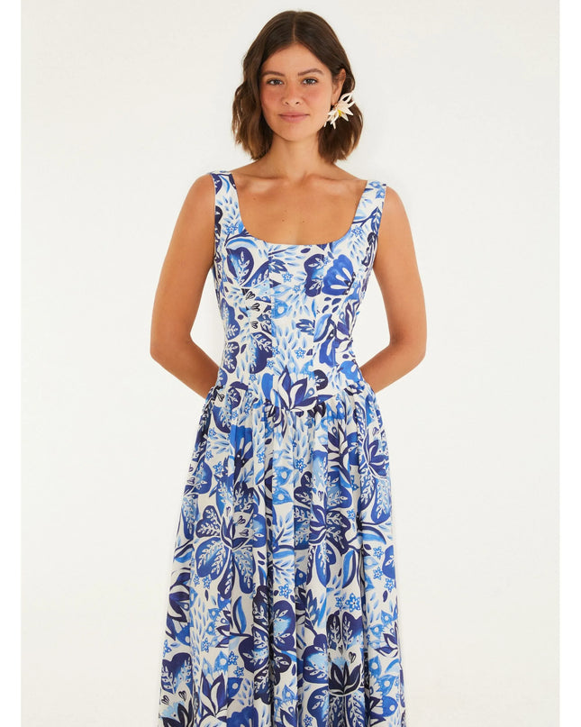 VESTIDO FARM CROPPED ESTAMPADO PARAISO DE FLOR