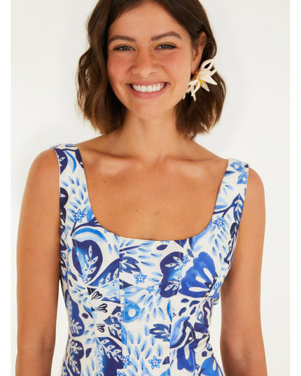 VESTIDO FARM CROPPED ESTAMPADO PARAISO DE FLOR