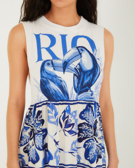 VESTIDO FARM CROPPED REGATA RIO TUCANOS