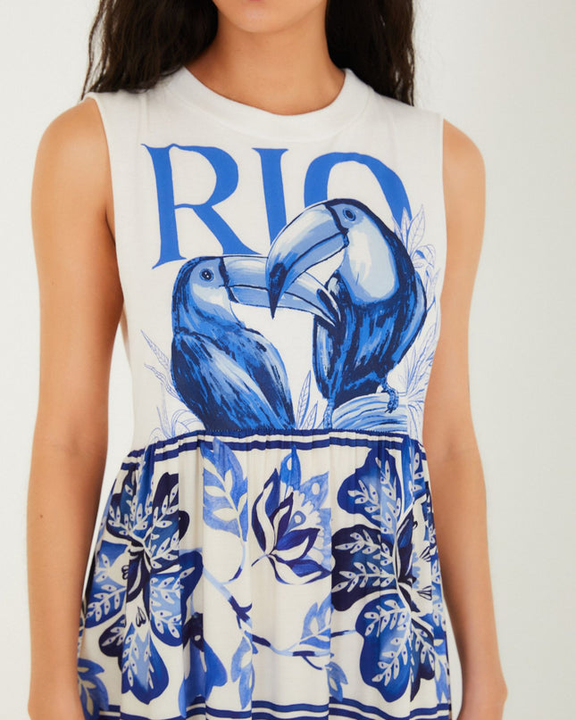 VESTIDO FARM CROPPED REGATA RIO TUCANOS