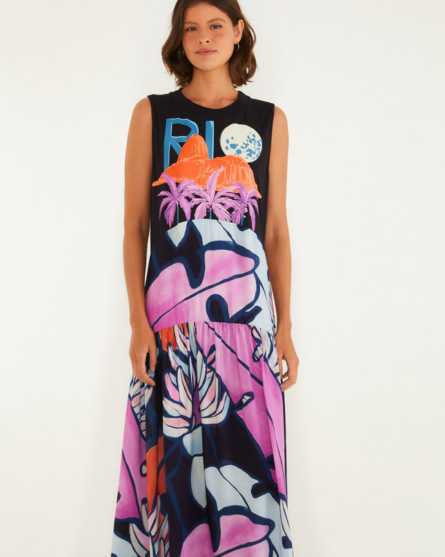 VESTIDO FARM CROPPED REGATA RIO VERTICAL