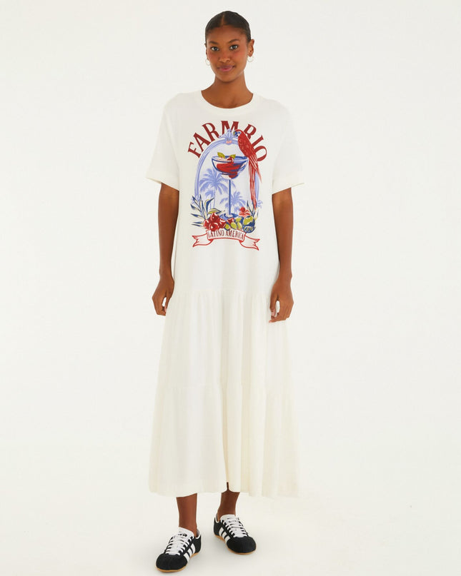 VESTIDO FARM CROPPED MARIAS DRINK PINTADO