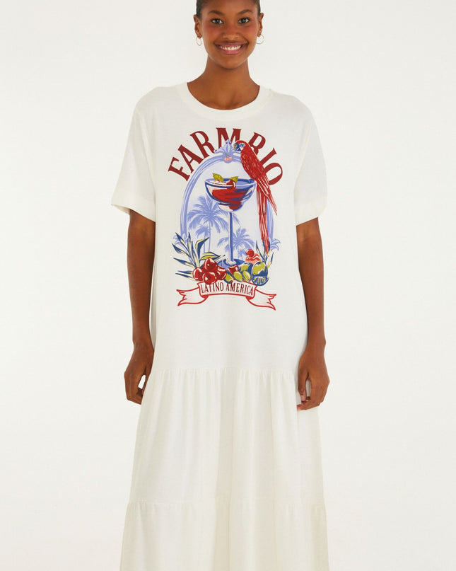 VESTIDO FARM CROPPED MARIAS DRINK PINTADO