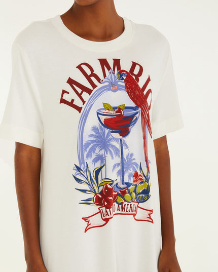 VESTIDO FARM CROPPED MARIAS DRINK PINTADO