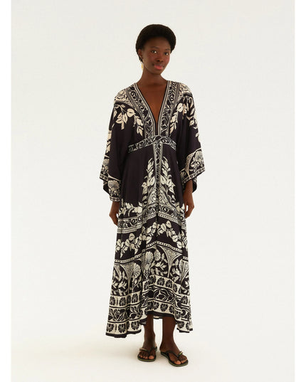 VESTIDO FARM  MIDI ESTAMPADO SINTRA