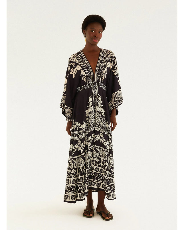 VESTIDO FARM  MIDI ESTAMPADO SINTRA